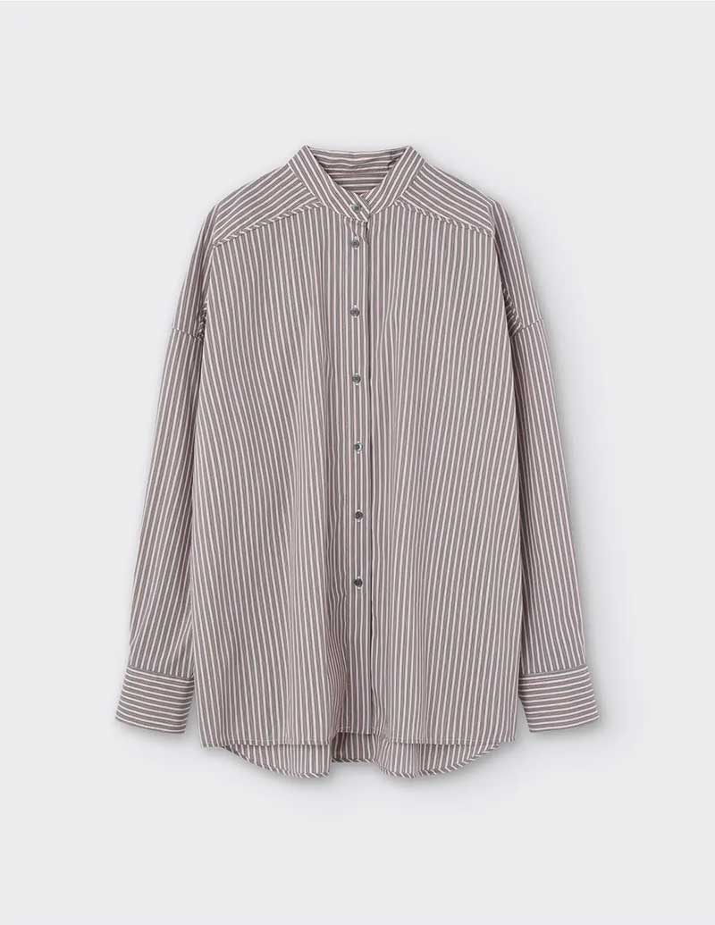 A  LINE Mandarin-Collar Shirt