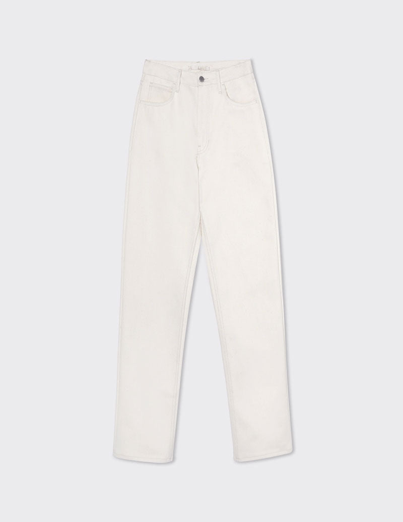 A LINE Straight Denim Cream