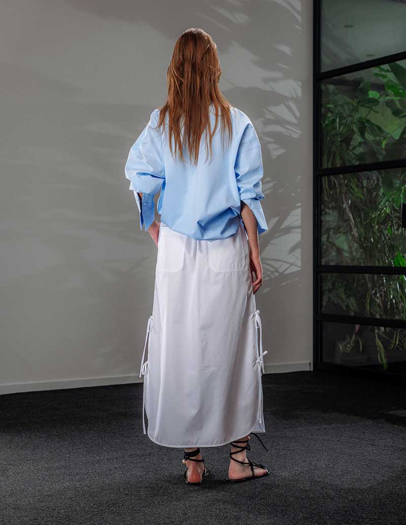 A  LINE Tie-Detailed Skirt