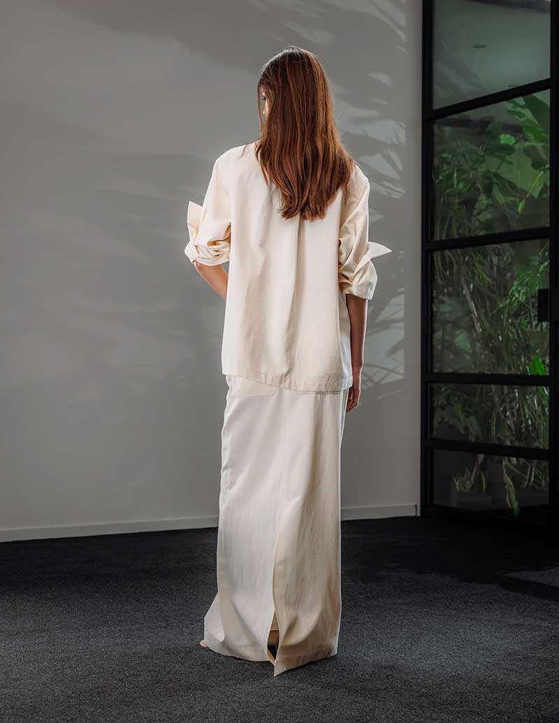 A  LINE Lace-Up Cord Shirt