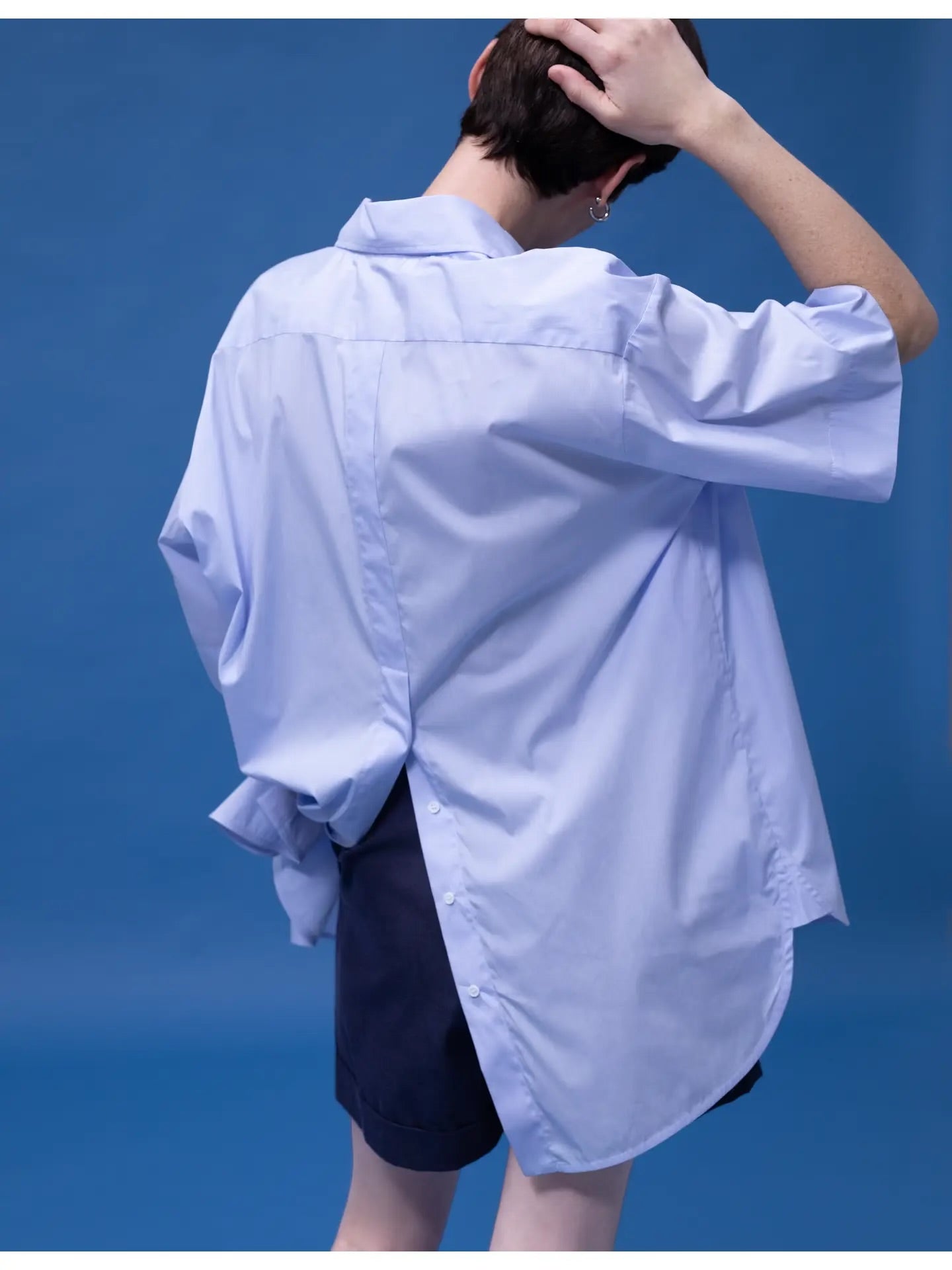 A  LINE Short Sleeve Back Detail Shirt