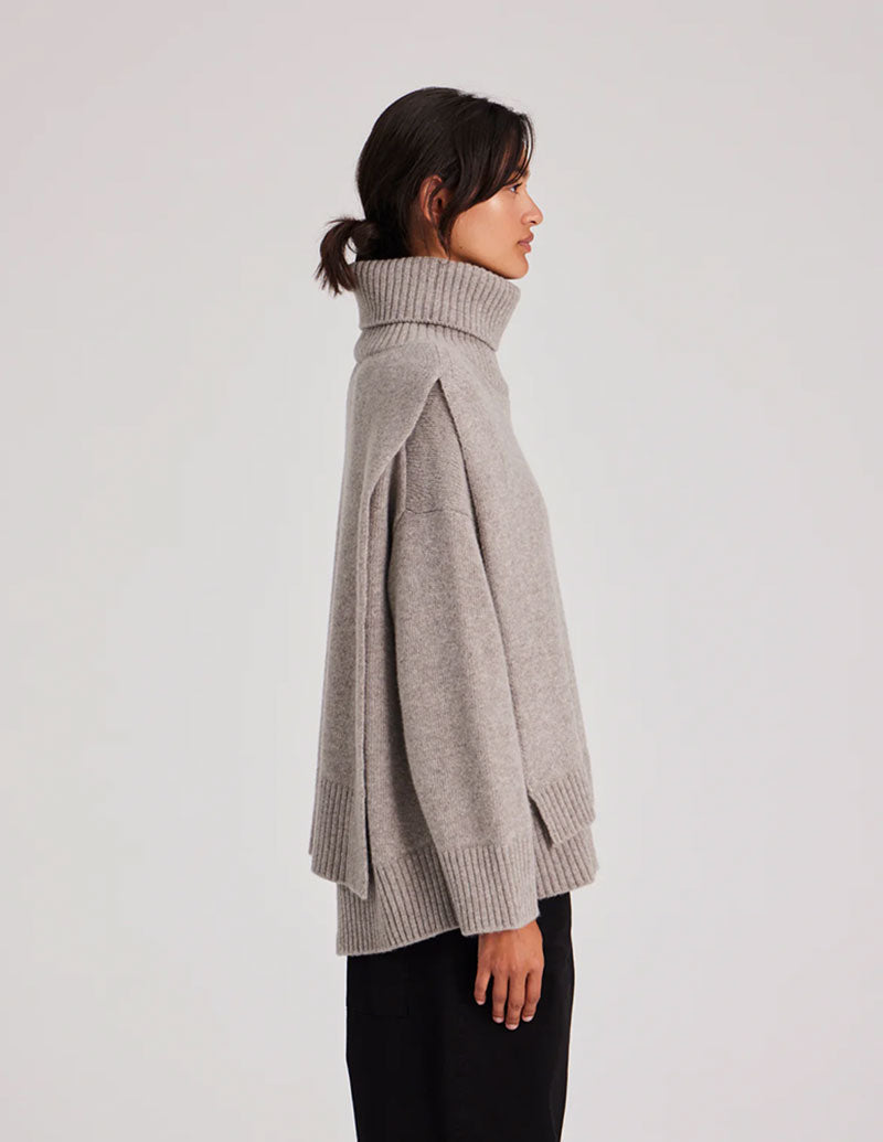 GAI + LISVA Lambswool Neckpiece - Stone Grey