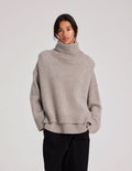 GAI + LISVA Lambswool Neckpiece - Stone Grey